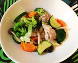 夏に！鳥肉と野菜のドレッシングかけ☆作り方7写真