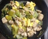 鶏むね肉とちんげん菜の炒めもの作り方8写真