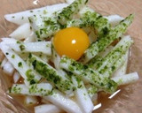 切るだけ簡単5分！うずらのせ千切り山芋♡作り方4写真
