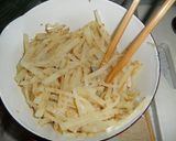 しゃっきしゃきのじゃがいも☆ごま塩味作り方3写真