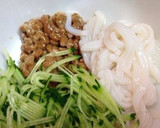 10分おつまみ！きゅうりとイカの納豆和え作り方2写真