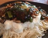 きのこあんかけとろろ蕎麦作り方5写真