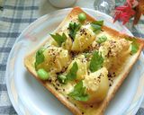 紫蘇香る❀ 新じゃが×枝豆の和トースト作り方9写真
