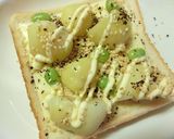 紫蘇香る❀ 新じゃが×枝豆の和トースト作り方8写真