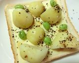 紫蘇香る❀ 新じゃが×枝豆の和トースト作り方7写真