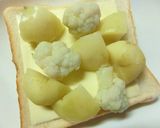 山椒香る❀新じゃが×カリフラワートースト作り方5写真