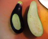 自家製鶏みそで茄子のチーズボートおつまみ作り方2写真