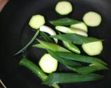 鳥肉とズッキーニのミント炒め作り方2写真