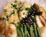 夏野菜とむね肉丼♪あっさり胡麻ぽんで作り方12写真