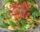 トマトとお茶漬けで！和風冷製スパゲッティ作り方5写真