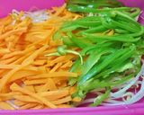 千切り野菜ともやしのサラダ作り方1写真