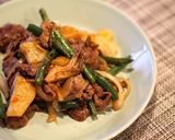 牛肉とジャガイモと舞茸のピリ辛味噌炒め作り方6写真