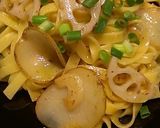 じゃがいもとれんこんのアンチョビパスタ作り方6写真