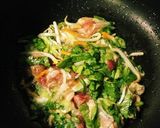 糖質制限！野菜と豚肉のお好み焼き風作り方4写真