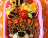 そぼろ くまさん 彩りキャラ弁♥作り方5写真