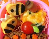 そぼろ くまさん 彩りキャラ弁♥作り方6写真
