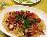 タコ＆トマト＆大葉☆さわやか夏パスタ作り方7写真