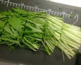 ♧茹でずに簡単♪ 水菜のお浸し風♧作り方1写真