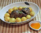鶏のきんかんとレバーのみそ煮作り方4写真