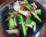きゅうりとエリンギのごま和え、箸休めに。作り方5写真