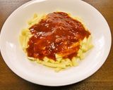 介護食【早茹でマカロニミートソース】作り方3写真