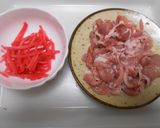 豚小間切れ肉と紅ショウガ入り豚玉丼作り方3写真