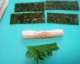 お弁当に♪大葉と海苔のちくわ巻き作り方5写真