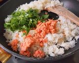 和ッ！三つ葉が香る明太チャーハン作り方2写真