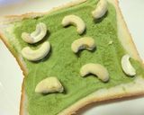ナッツ入り♡黒蜜抹茶チーズトースト作り方4写真