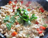簡単♪ガパオライス★鶏肉のバジル炒めご飯作り方7写真
