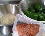 ｿｰｽ要らず!!ﾋﾟｰﾏﾝの肉詰め♪作り方2写真