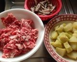 ガッツリ‼︎ 牛肉とポテトの煮付け作り方1写真