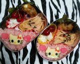 キティちゃんキャラ弁当♪作り方1写真