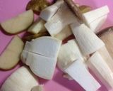 たらとジャガイモとエリンギ炒め作り方1写真