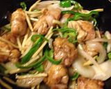 鶏もも肉炒め 五香粉風味＊青梗菜の花飾り作り方3写真