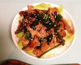 レタス乗せ♪生姜焼き丼作り方5写真