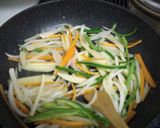 簡単！細切り野菜と薄切り肉でヘルシー酢豚作り方4写真