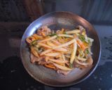 簡単！細切り野菜と薄切り肉でヘルシー酢豚作り方8写真