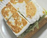 ふわふわ食感のお好み焼き風チーズトースト作り方2写真