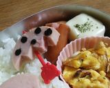 雨の日にピッタリ★傘(*^^*)デコ弁作り方4写真