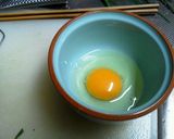 ニラ蕎麦、温かい卵つゆで。作り方5写真