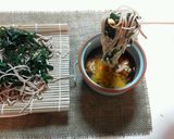 ニラ蕎麦、温かい卵つゆで。作り方8写真