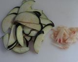 豚肉とナスと新生姜で炒め物作り方1写真
