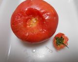 トマトの丸鶏がらスープ玉子入り作り方3写真
