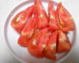 トマトの丸鶏がらスープ玉子入り作り方4写真