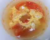 トマトの丸鶏がらスープ玉子入り作り方9写真