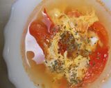 トマトの丸鶏がらスープ玉子入り作り方10写真