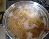 牛乳だけOK明太枝豆ささみクリームスパ作り方3写真