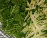 クリーミーな温泉玉子on水菜のサラダ作り方1写真