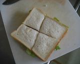 大きいスライスdeハムトマチーサンド♪作り方3写真